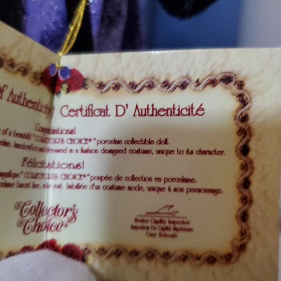 Rare Vintage Dan-Dee Int'l Ltd. Halloween Fine Bisque Porcelain Witch Doll - Picture 11 of 14